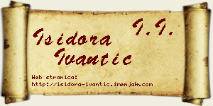 Isidora Ivantić vizit kartica